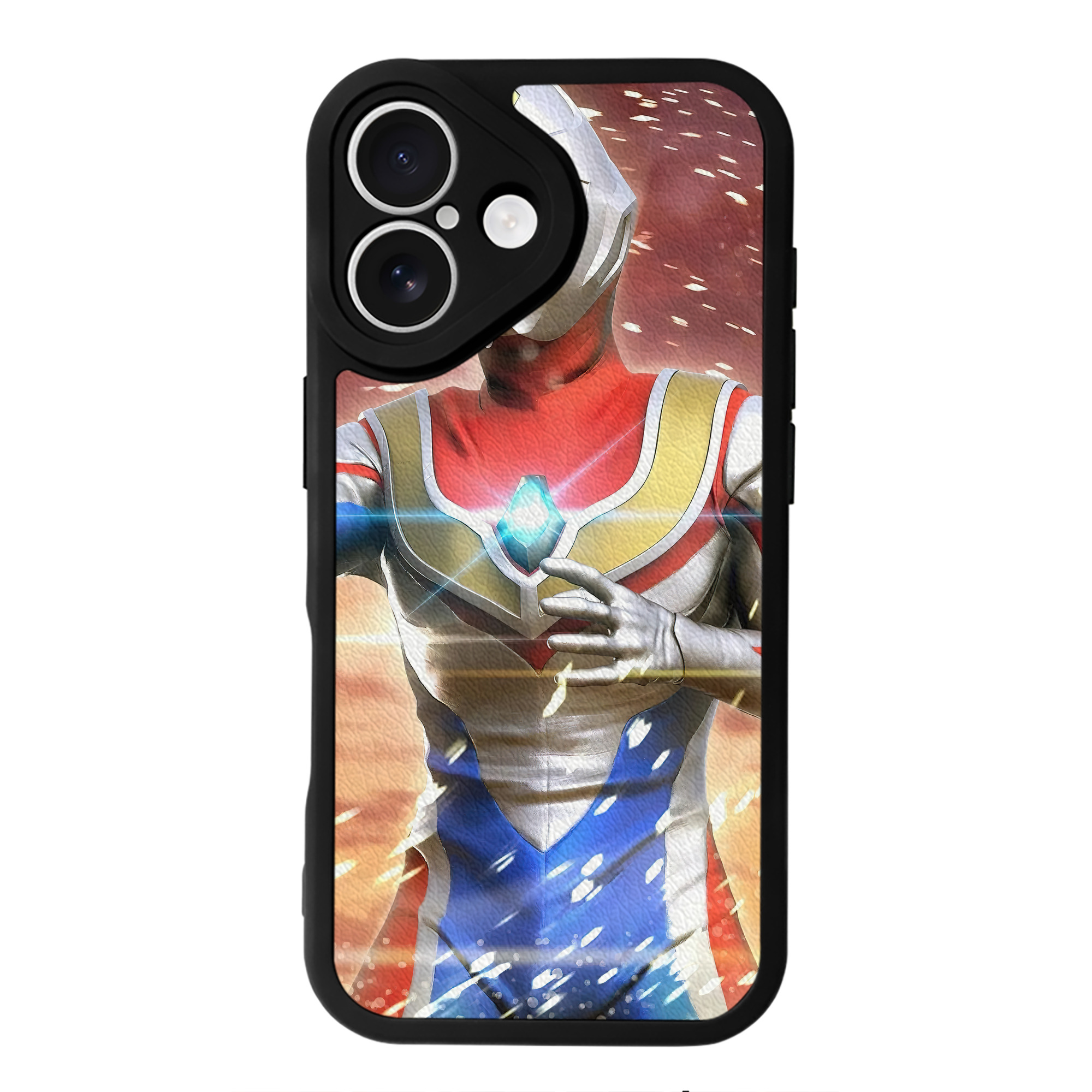 （画像用） ウルトラマン Ultraman 【iPhone 16シリーズ対応】シリコンスマホケース（レザー調） 材質：シリコン
